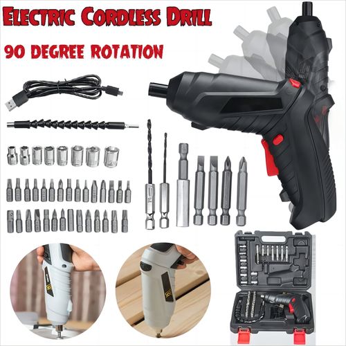 Electric Electric Cordless Screwdriver Rechargeable Household Battery Drill