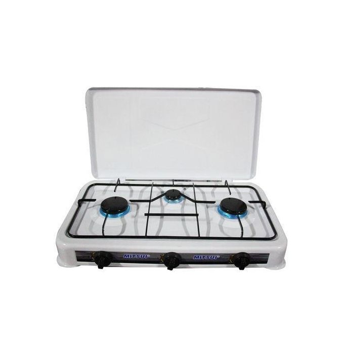 Mitsui Mitsui ME003 Table Top Gas Cooker - 3 Burner - White
